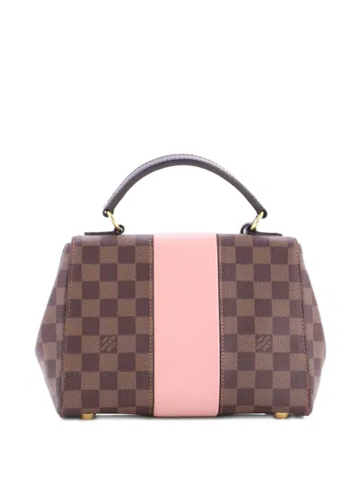 Pre-owned Louis Vuitton Bond Street Handbag Damier With Leather Bb Satchel In Brown