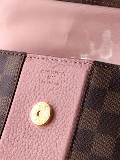 Pre-owned Louis Vuitton Bond Street Handbag Damier With Leather Bb Satchel In Brown