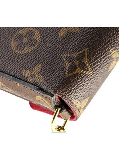 Pre-owned Louis Vuitton Felicie Pochette Monogram Canvas Crossbody Bag In Brown