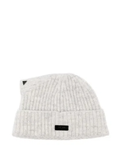 Team Wang Design Logo-patch Beanie In Gray
