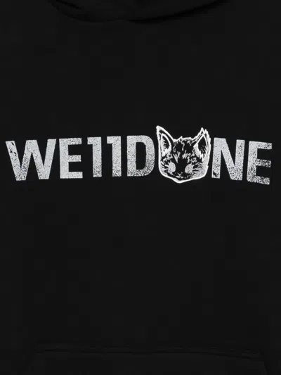 We11 Done Logo-print Hoodie In Black
