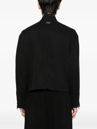 Team Wang Design Raw-edge Jacket In Black