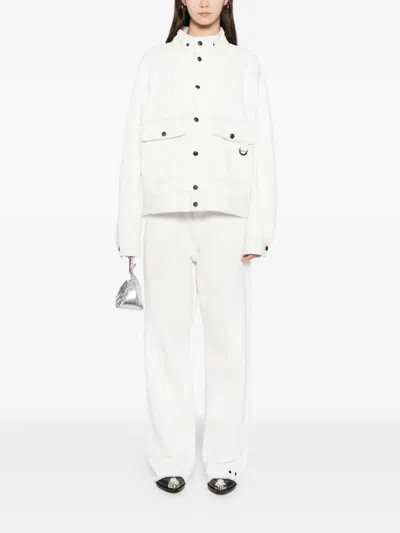 Team Wang Design Acceptance Denim Jacket In White