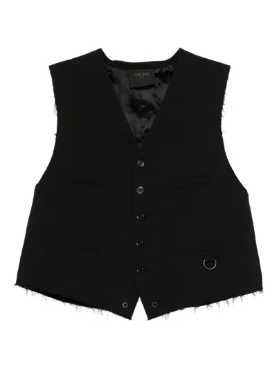 Team Wang Design Classic V-neck Vest In Black