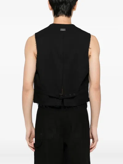 Team Wang Design Classic V-neck Vest In Black
