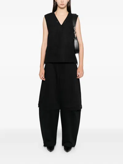 Team Wang Design V-neck Vest In Black