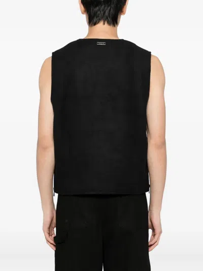 Team Wang Design V-neck Vest In Black