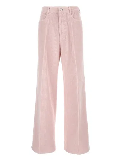 Cellar Door Corduroy Pocket Trousers In Pink
