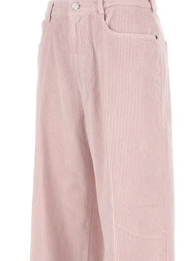 Cellar Door Corduroy Pocket Trousers In Pink