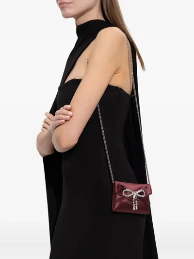 Jimmy Choo Bow Chain Cardholder In Purple