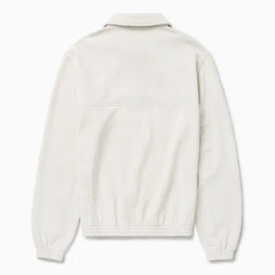 1989 Studio Jp Half Zip Sweatshirt Light Cream In White
