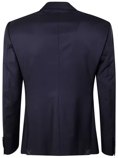 Giorgio Armani Button Blazer In Blue