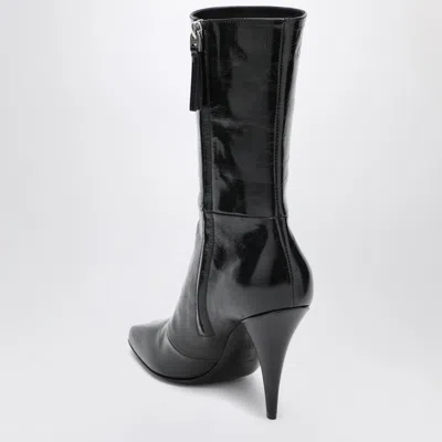 Givenchy Black Sliced Square  Tape Ankle Boots In Black