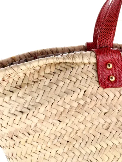 Pre-owned Dolce & Gabbana Kendra Logo Basket Bag Embroidered Straw Tote Bag In Neutral