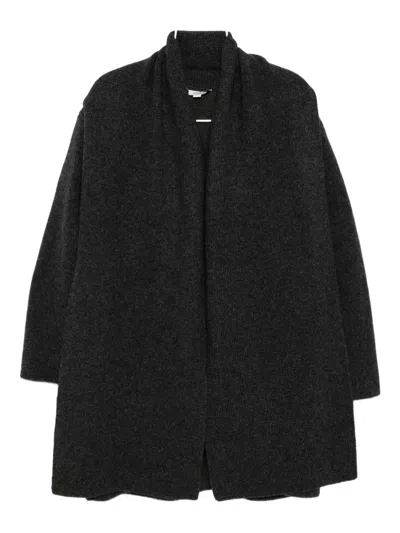 Vince Single-breasted Coat In Black