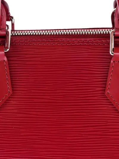 Pre-owned Louis Vuitton Alma Handbag Epi Leather Pm Satchel In Red