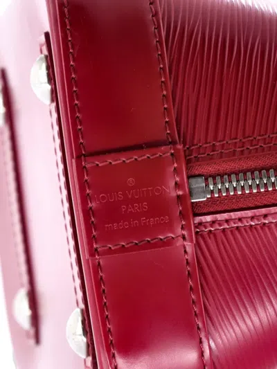 Pre-owned Louis Vuitton Alma Handbag Epi Leather Pm Satchel In Red