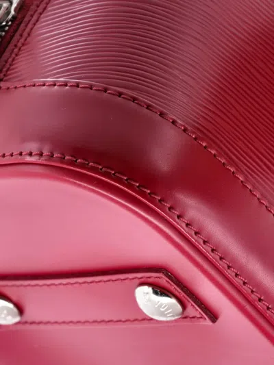 Pre-owned Louis Vuitton Alma Handbag Epi Leather Pm Satchel In Red