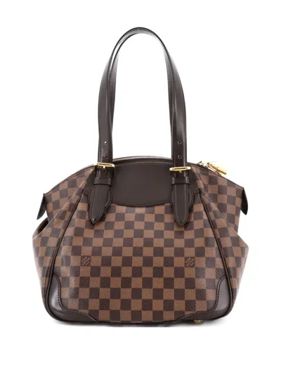 Pre-owned Louis Vuitton Verona Handbag Damier Mm Shoulder Bag In Brown