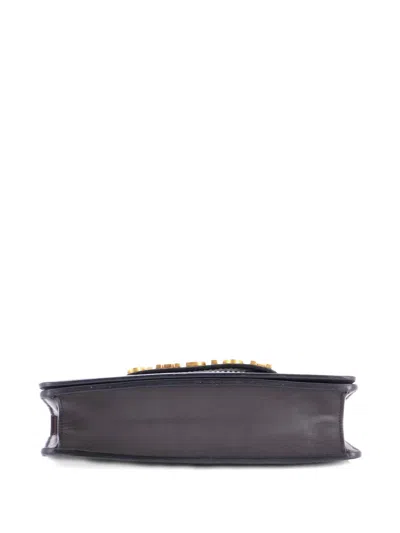 Pre-owned Dior J'a Flap Bag Leather Medium Crossbody Bag In Gray