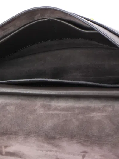 Pre-owned Dior J'a Flap Bag Leather Medium Crossbody Bag In Gray