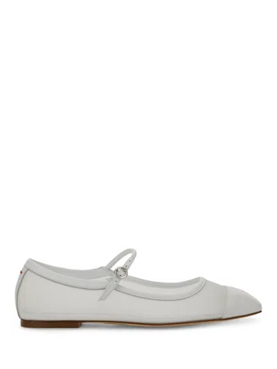 Aeyde Uma Nappa Leather Ballet Flats In White