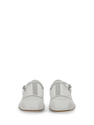 Aeyde Uma Nappa Leather Ballet Flats In White