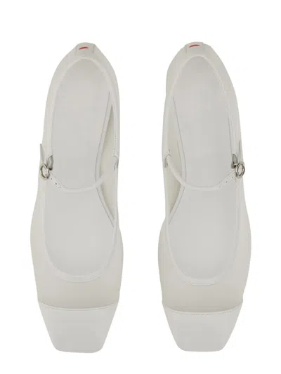 Aeyde Uma Nappa Leather Ballet Flats In White
