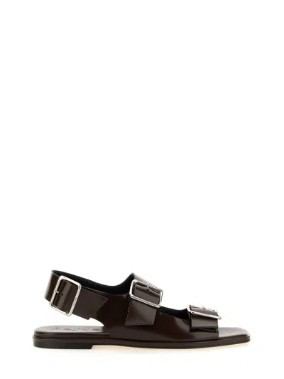 Aeyde Thekla Slingback Sandal In Brown