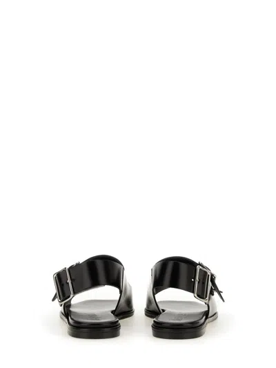 Aeyde 10mm Thekla Leather Sandals In Black