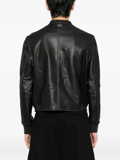 Team Wang Design Acceptance Leather Jacket In Black