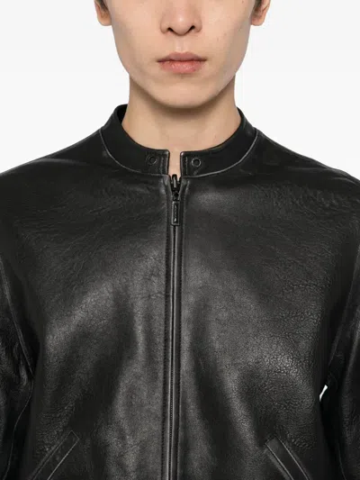 Team Wang Design Acceptance Leather Jacket In Black