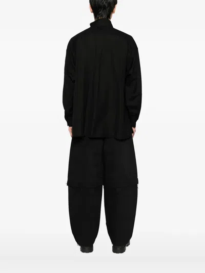 Team Wang Design Draped Acceptance Shirt In Black