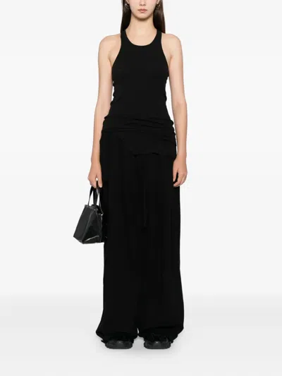 Team Wang Design Raw-edge Tank Top In Black