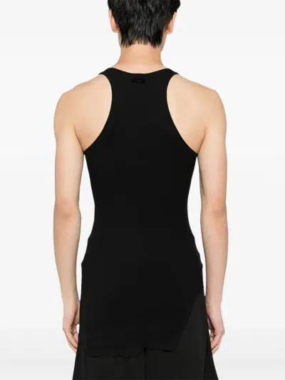 Team Wang Design Raw-edge Tank Top In Black