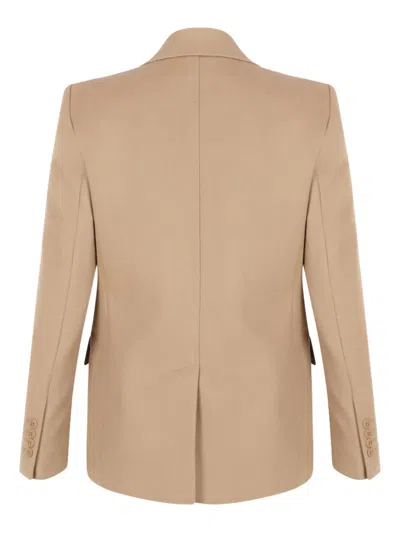 Max Mara Folgore Button Pocket Jacket In Brown