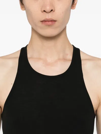 Team Wang Design Raw-edge Tank Top In Black