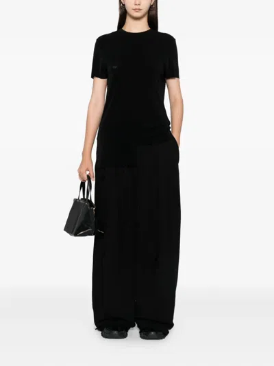 Team Wang Design Raw-edge T-shirt In Black