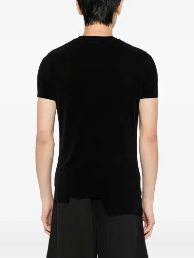 Team Wang Design Raw-edge T-shirt In Black