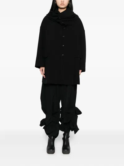 Comme Des Garçons Exaggerated Coat In Black