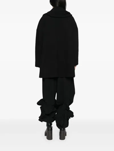 Comme Des Garçons Exaggerated Coat In Black