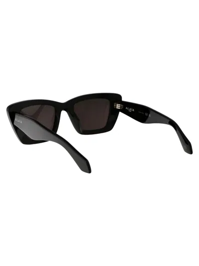 Alaïa Alaia 00 Black Black Grey Acetate Sunglasses In Black