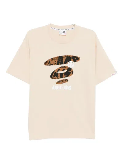 Aape By A Bathing Ape Logo-print T-shirt In Animal Print
