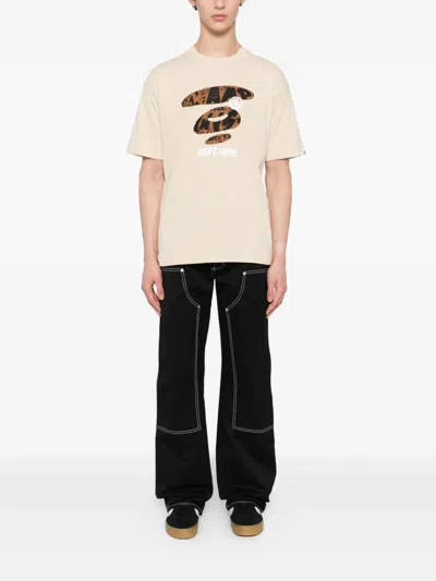 Aape By A Bathing Ape Logo-print T-shirt In Animal Print