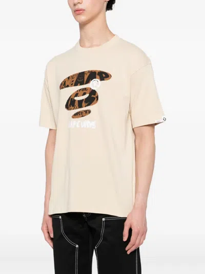 Aape By A Bathing Ape Logo-print T-shirt In Animal Print