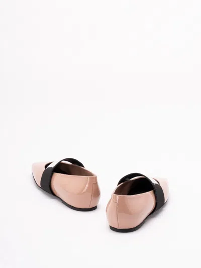 Givenchy Sliced Square Label Patent Leather Ballerina Flats In Multi
