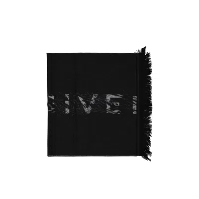 Givenchy Wool Logo Scarf Men In Black