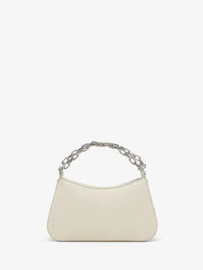 Alexander Mcqueen Mini Lambskin T-bar Shoulder Bag In White