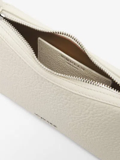 Alexander Mcqueen Mini Lambskin T-bar Shoulder Bag In White