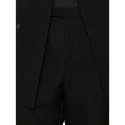 Gucci Double-breasted Suit In Black